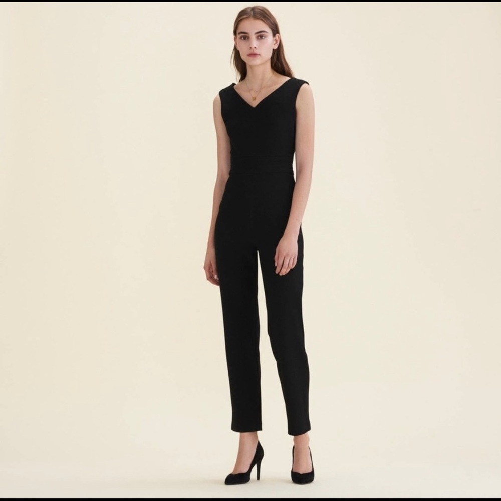 Maje NWT Pantalon black sleeveless jumpsuit sz Lg